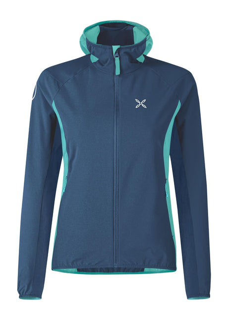 Montura - FLASH SKY JACKET WOMAN — DEEP BLUE/CARE BLUE — Vista frontale 1