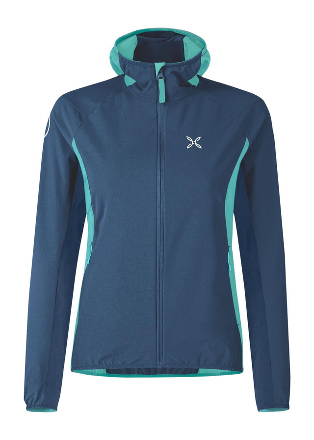 Montura - FLASH SKY JACKET WOMAN — DEEP BLUE/CARE BLUE — Vista frontale 1