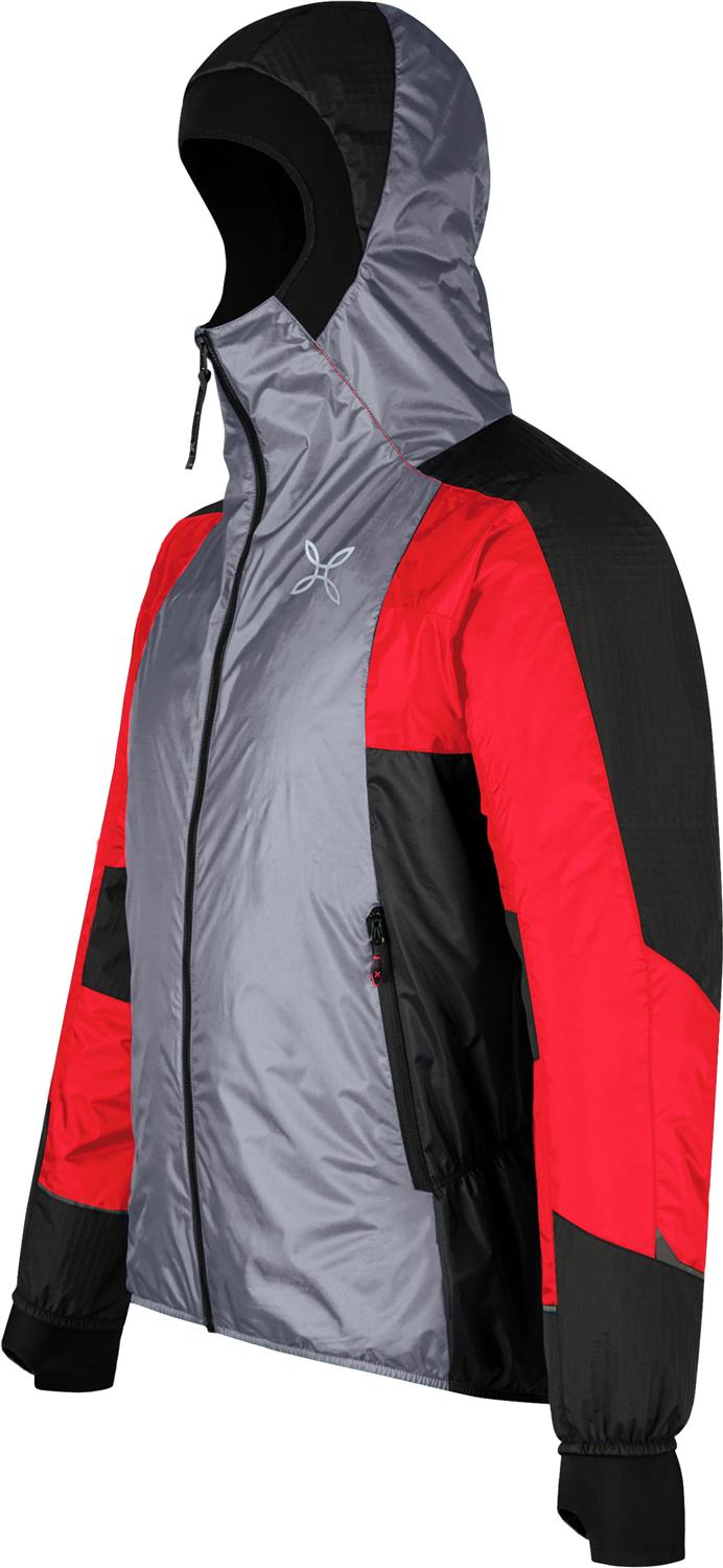 Montura - SKISKY EVO HOODED JACKET — MID GREY/POWER RED — Immagine 2