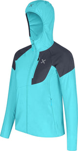 Montura - SPITZE HOODED MAGLIA WOMAN — TURQUOISE/GRAPHITE BLUE — Immagine 2