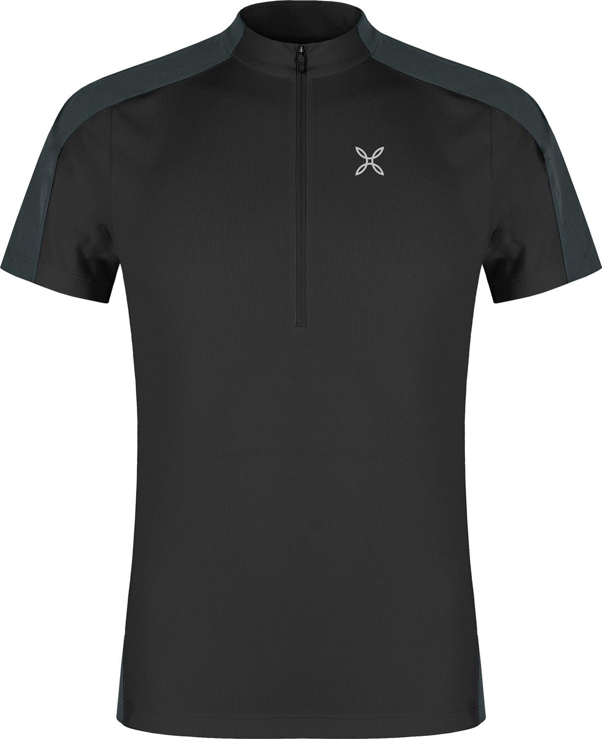 Montura - HADE ZIP T-SHIRT — BLACK/ANTRACITE — Vista frontale 1