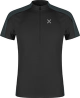 Montura - HADE ZIP T-SHIRT — BLACK/ANTRACITE — Vista frontale 1