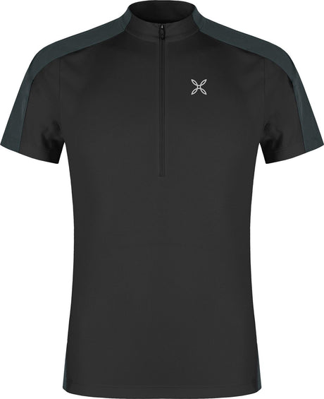 Montura - HADE ZIP T-SHIRT — BLACK/ANTRACITE — Vista frontale 1