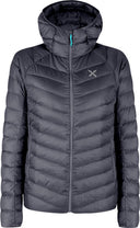 Montura - BREEZE HOODED DUVET JACKET WOM — GRAPHITE BLUE/TURQUOISE — Vista frontale 1