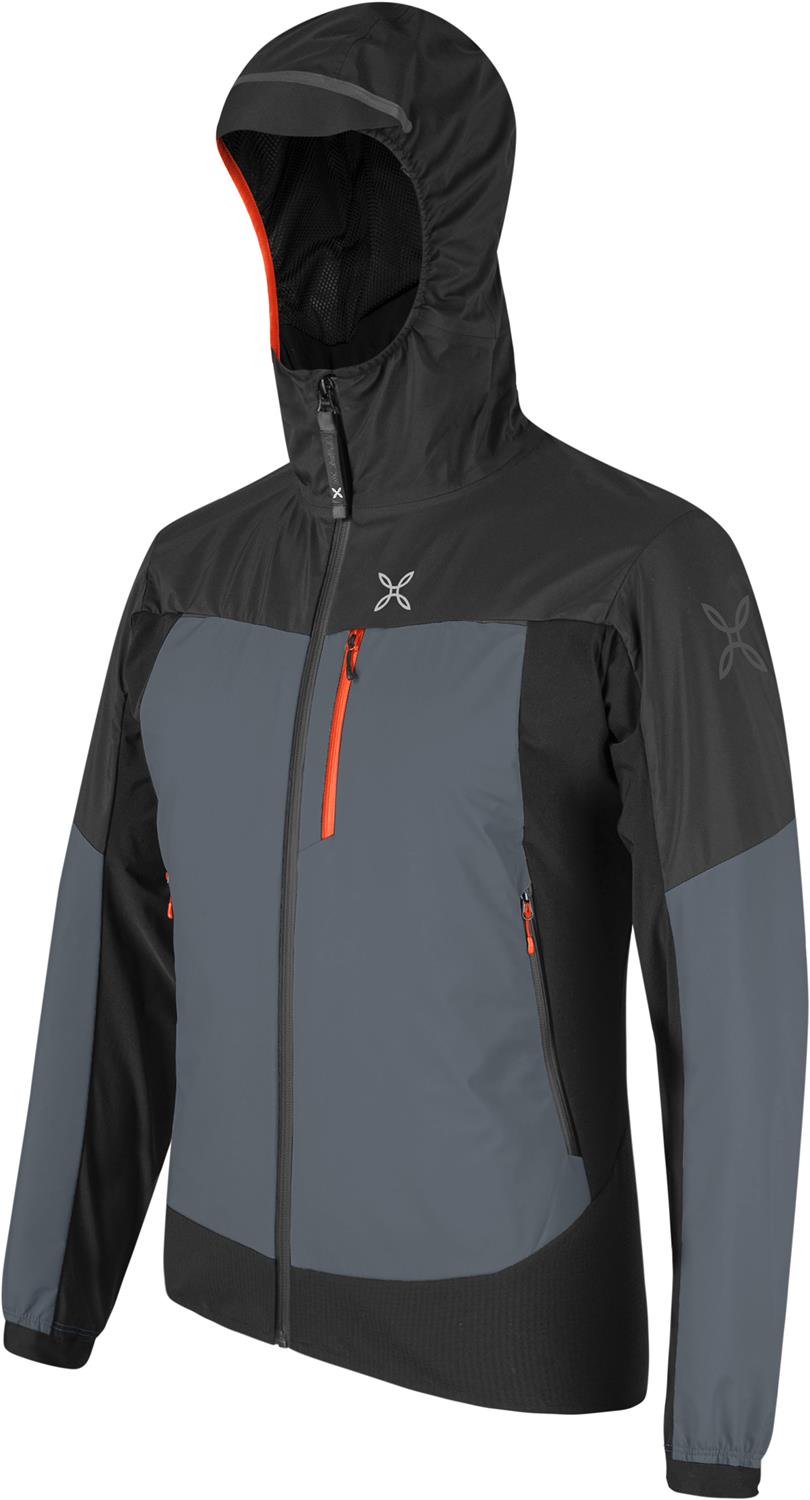 Montura - AIR ACTION HYBRID JACKET — PIOMBO/ORANGE — Immagine 2