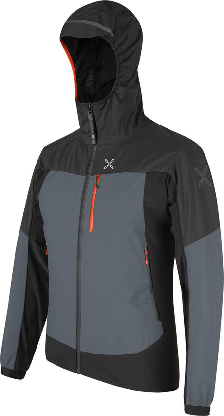 Montura - AIR ACTION HYBRID JACKET — PIOMBO/ORANGE — Immagine 2
