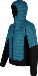 Montura - PEAK HYBRID HOODED JACKET — STEEL BLUE/SUNNY LIME — Immagine 2