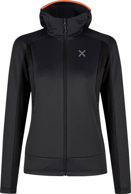 Montura - PULSE HOODED MAGLIA WOMAN — ANTRACITE/MELON — Vista frontale 1
