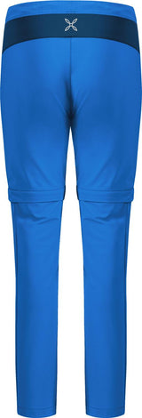 Montura - WALK ZIP OFF PANTS KIDS — CELESTE/DEEP BLUE — Vista posteriore 4