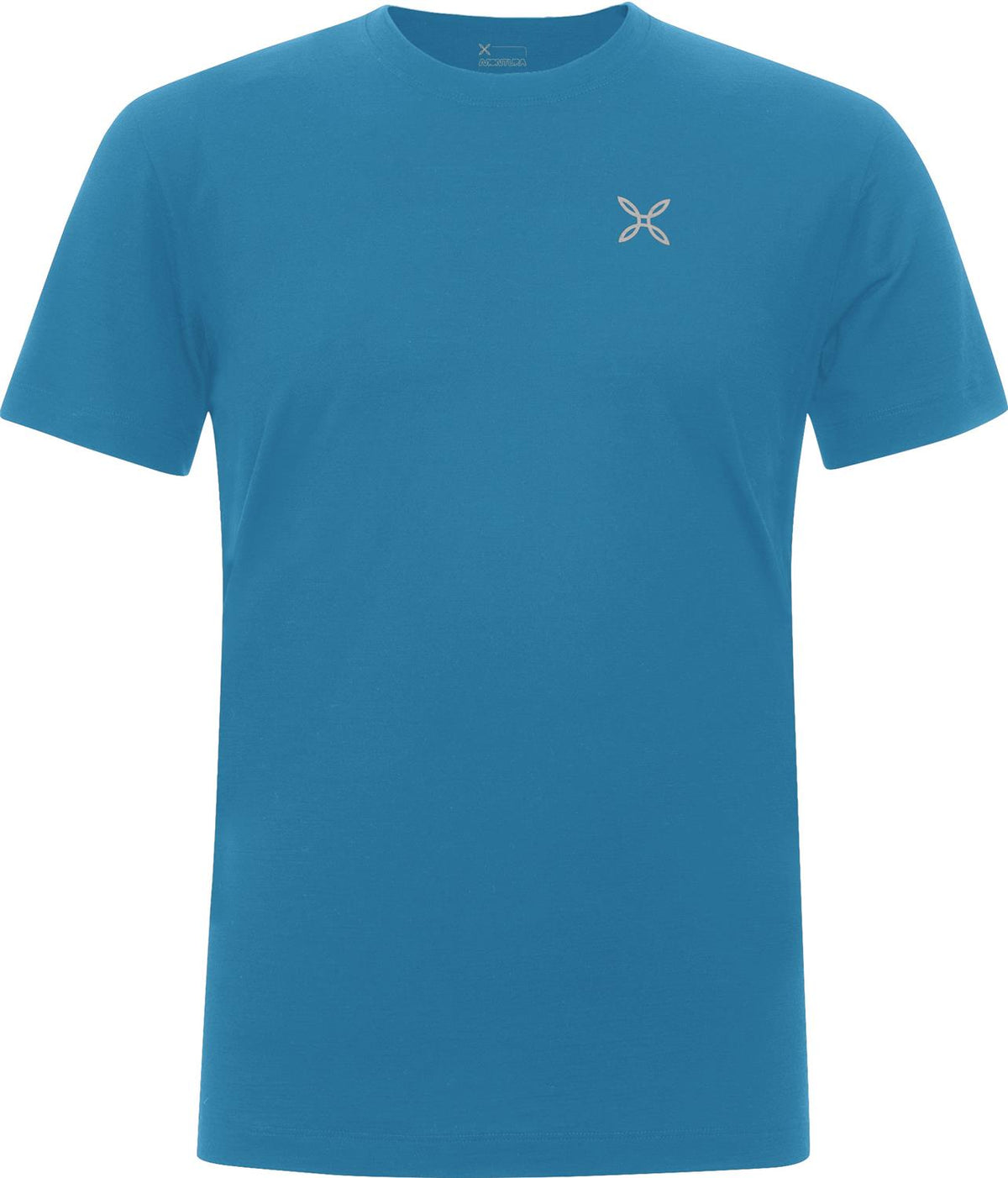 Montura - LOGO MERINO T-SHIRT — STEEL BLUE — Vista frontale 1