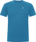 Montura - LOGO MERINO T-SHIRT — STEEL BLUE — Vista frontale 1