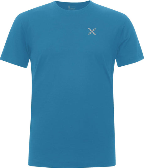 Montura - LOGO MERINO T-SHIRT — STEEL BLUE — Vista frontale 1