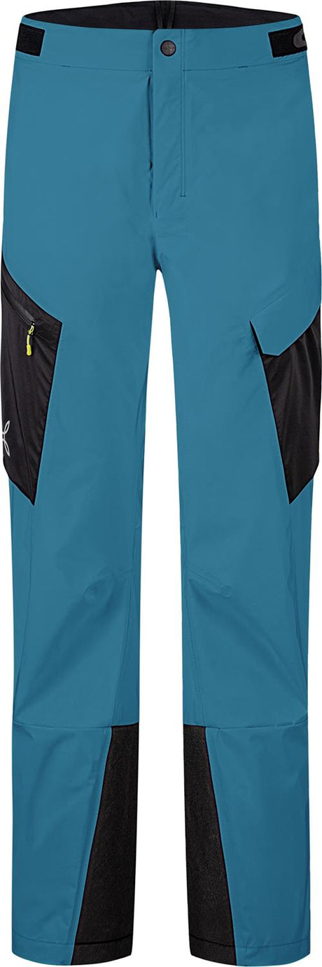 Montura - LINEA PROMETEO COVER PANTS — STEEL BLUE/SUNNY LIME — Vista frontale 1