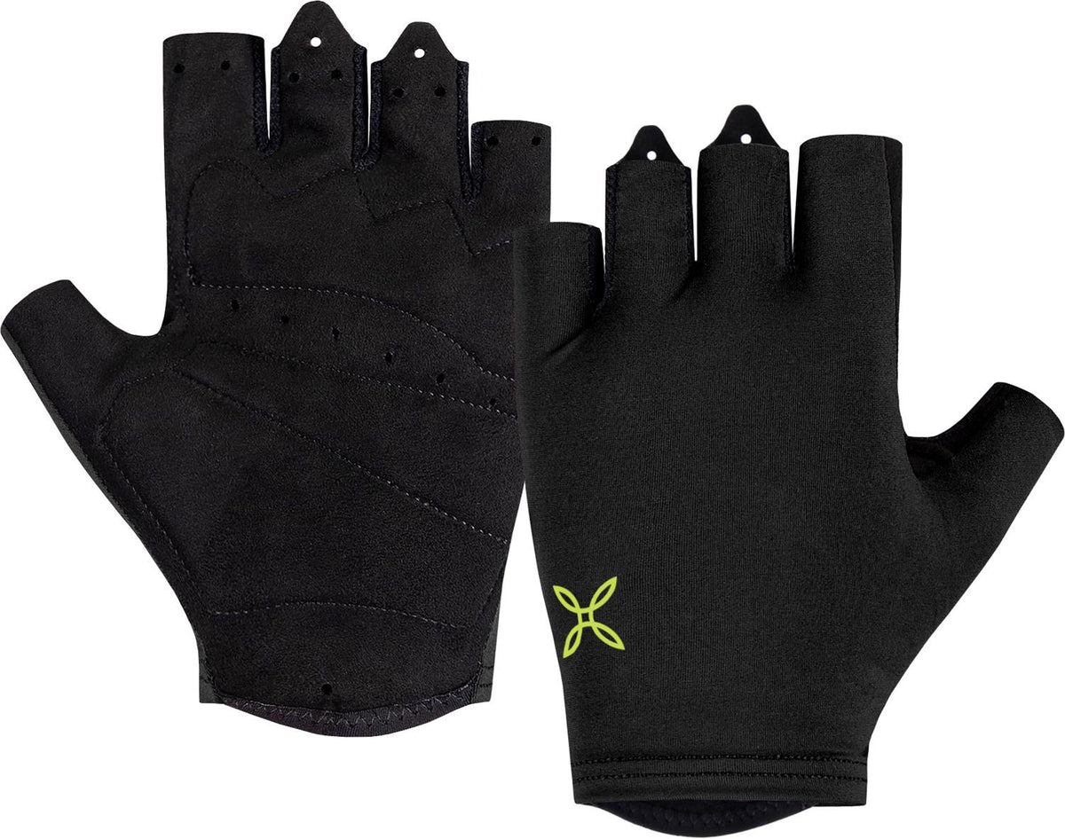 Montura - RANDO CYCLING GLOVES — BLACK/VERDE LIME — Vista frontale 1