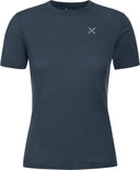 Montura - LOGO MERINO T-SHIRT WOMAN — BLUEBERRY — Vista frontale 1