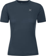 Montura - LOGO MERINO T-SHIRT WOMAN — BLUEBERRY — Vista frontale 1