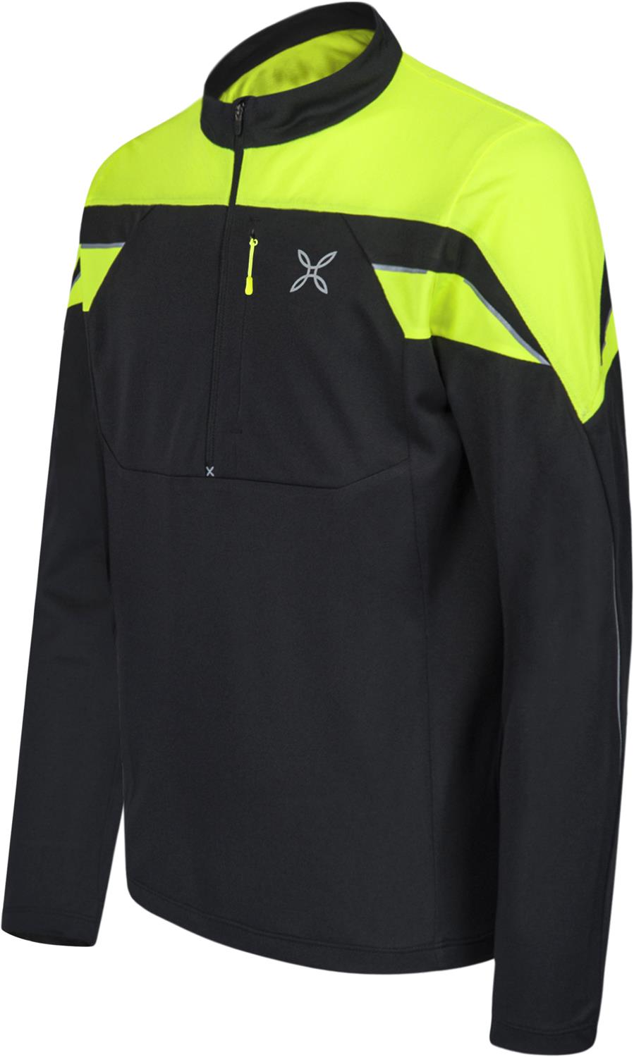 Montura - HIGH ZIP 2 MAGLIA — BLACK/GIALLO FLUO — Immagine 2