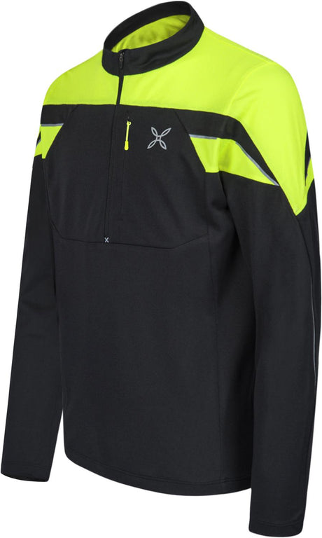 Montura - HIGH ZIP 2 MAGLIA — BLACK/GIALLO FLUO — Immagine 2
