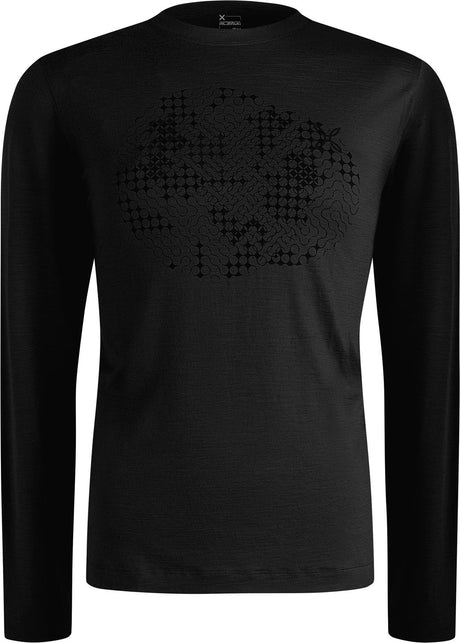 Montura - MERINO DOT L/S TEE — BLACK — Vista frontale 1