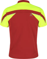 Montura - HIGH ZIP 2 T-SHIRT — ROSSO/GIALLO FLUO — Vista posteriore 3