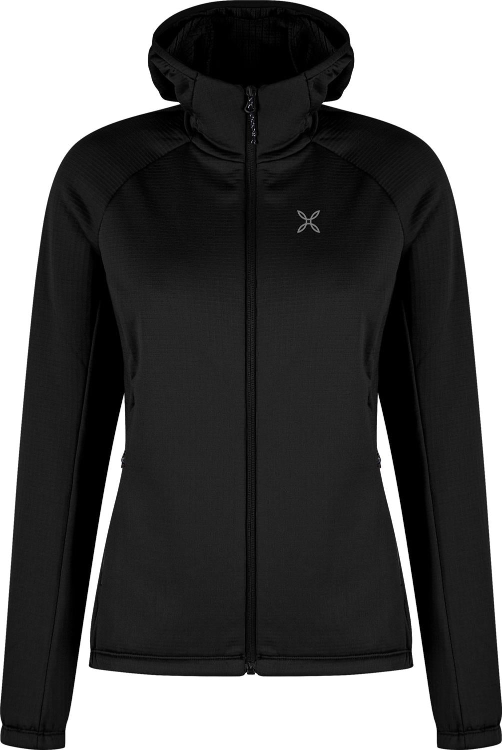 Montura - FADIS GRID HOODED MAGLIA WOMAN — BLACK — Vista frontale 1