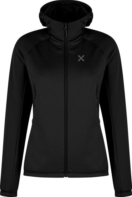 Montura - FADIS GRID HOODED MAGLIA WOMAN — BLACK — Vista frontale 1