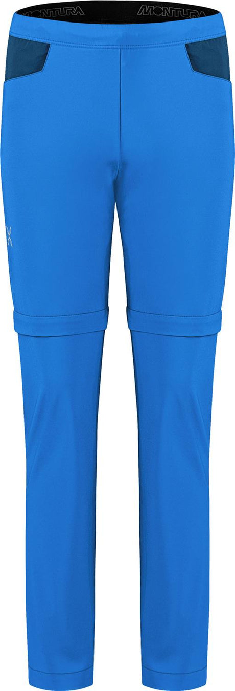 Montura - WALK ZIP OFF PANTS KIDS — CELESTE/DEEP BLUE — Vista frontale 1
