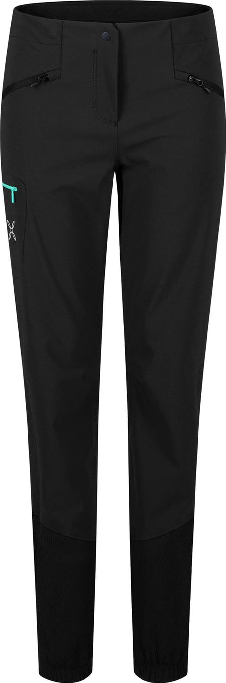 Montura - VERTIGO ALLROUND PANTS WOMAN — BLACK/BRIGHT TEAL — Vista frontale 1