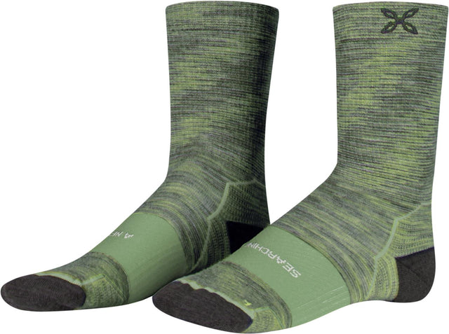 Montura - MERINO WOOL LIGHT MID SOCKS — VERDE SALVIA — Vista frontale 1