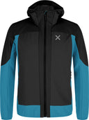 Montura - DOLOMITI WIND HOODED JACKET — BLACK/STEEL BLUE — Vista frontale 1