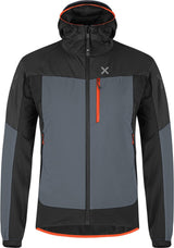Montura - AIR ACTION HYBRID JACKET — PIOMBO/ORANGE — Vista frontale 1
