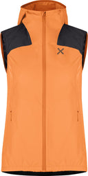 Montura - RISE HOODED VEST WOMAN — MELON/ANTRACITE — Vista frontale 1