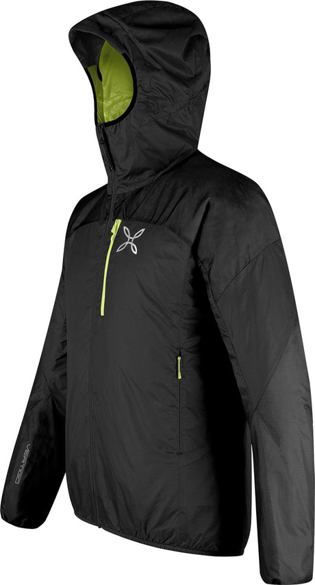 Montura - VERTIGO HYBRID HOODED JACKET — BLACK/SUNNY LIME — Immagine 2