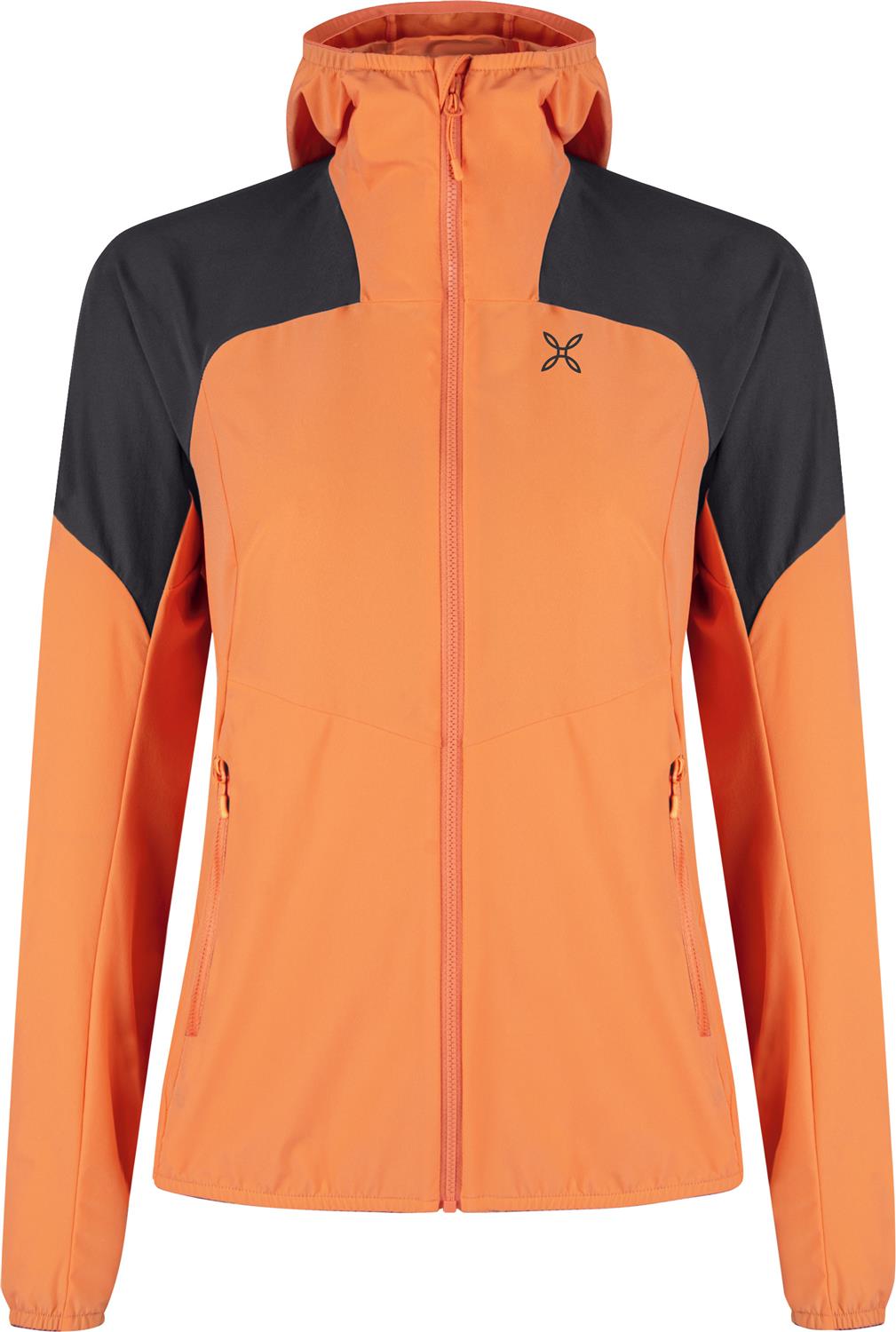 Montura - RISE HOODED JACKET WOMAN — MELON/ANTRACITE — Vista frontale 1