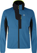 Montura - FLASH HOODED JACKET — STEEL BLUE/SUNNY LIME — Vista frontale 1