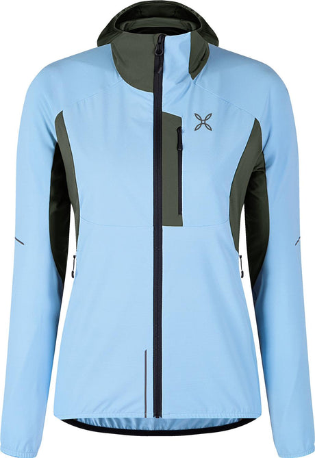 Montura - FLASH HOODED JACKET WOMAN — DUSK/VERDE SALVIA — Vista frontale 1