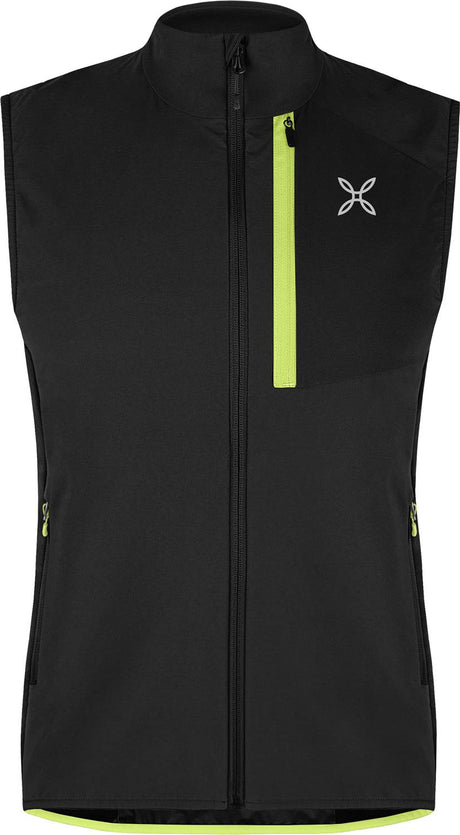 Montura - PEAK VEST — BLACK/SUNNY LIME — Vista frontale 1