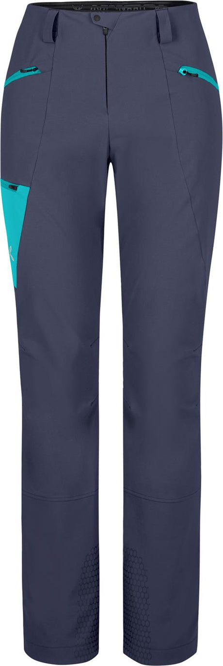 Montura - TRACE LIGHT PANTS WOMAN — GRAPHITE BLUE/TURQUOISE — Vista frontale 1