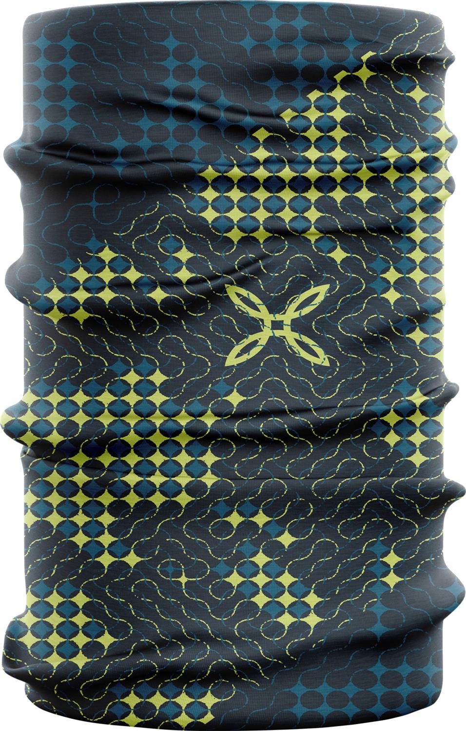 Montura - SNOW NECK TUBE — BLUEBERRY/SUNNY LIME — Vista frontale 1