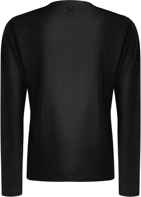 Montura - MERINO DOT L/S TEE — BLACK — Vista posteriore 2