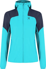 Montura - RISE HOODED JACKET WOMAN — TURQUOISE/GRAPHITE BLUE — Vista frontale 1