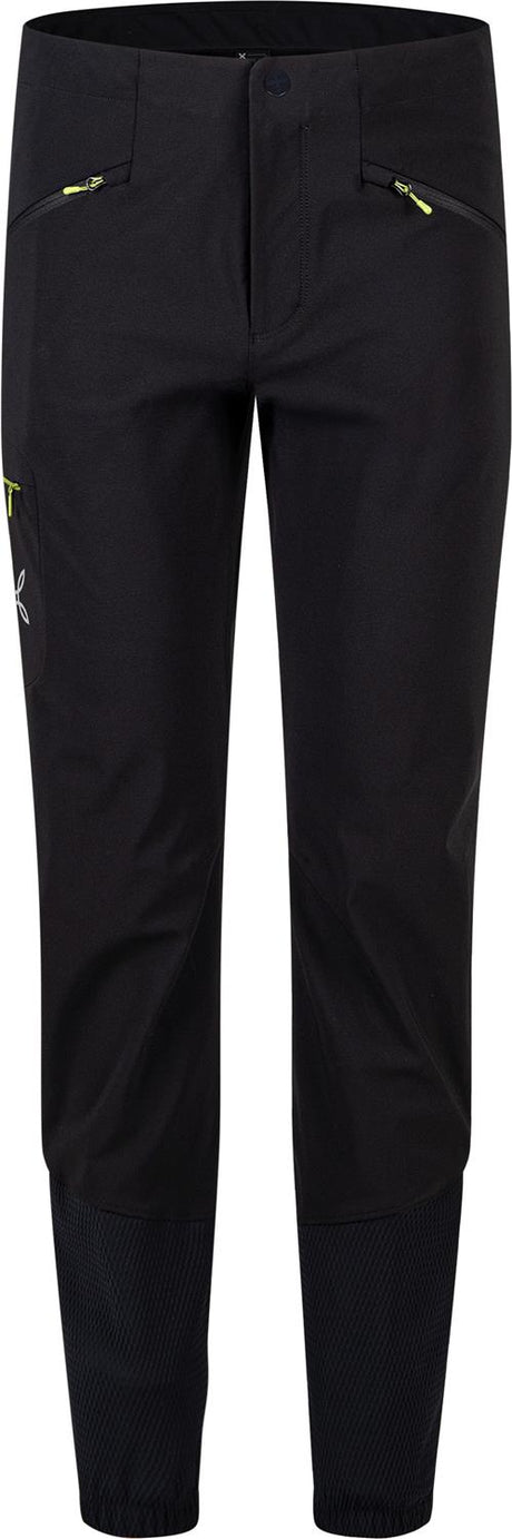 Montura - VERTIGO ALLROUND PANTS — BLACK/SUNNY LIME — Vista frontale 1