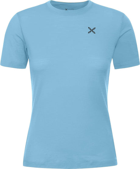 Montura - LOGO MERINO T-SHIRT WOMAN — DUSK — Vista frontale 1