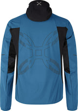 Montura - FLASH HOODED JACKET — STEEL BLUE/SUNNY LIME — Vista posteriore 3