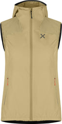 Montura - RISE HOODED VEST WOMAN — DESERT BEIGE/MELON — Vista frontale 1