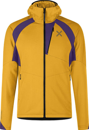 Montura - VERTIGO OCTA HOODED MAGLIA — MUSTARD/PETUNIA — Vista frontale 1