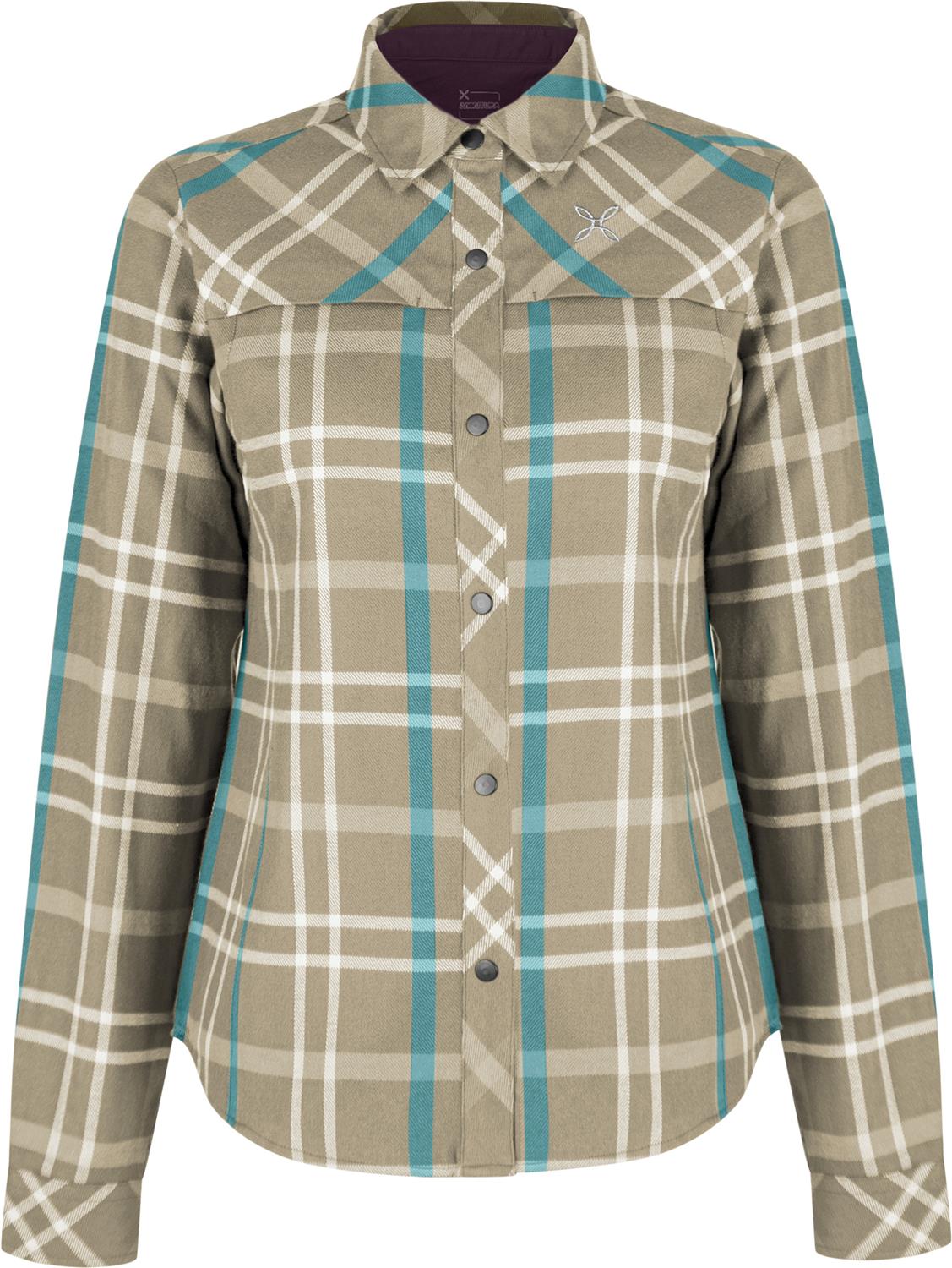 Montura - CHECK SHIRT WOMAN — DESERT BEIGE/CRYSTAL BLUE — Vista frontale 1