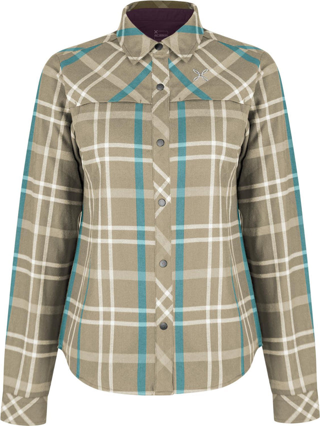 Montura - CHECK SHIRT WOMAN — DESERT BEIGE/CRYSTAL BLUE — Vista frontale 1
