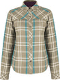 Montura - CHECK SHIRT WOMAN — DESERT BEIGE/CRYSTAL BLUE — Vista frontale 1