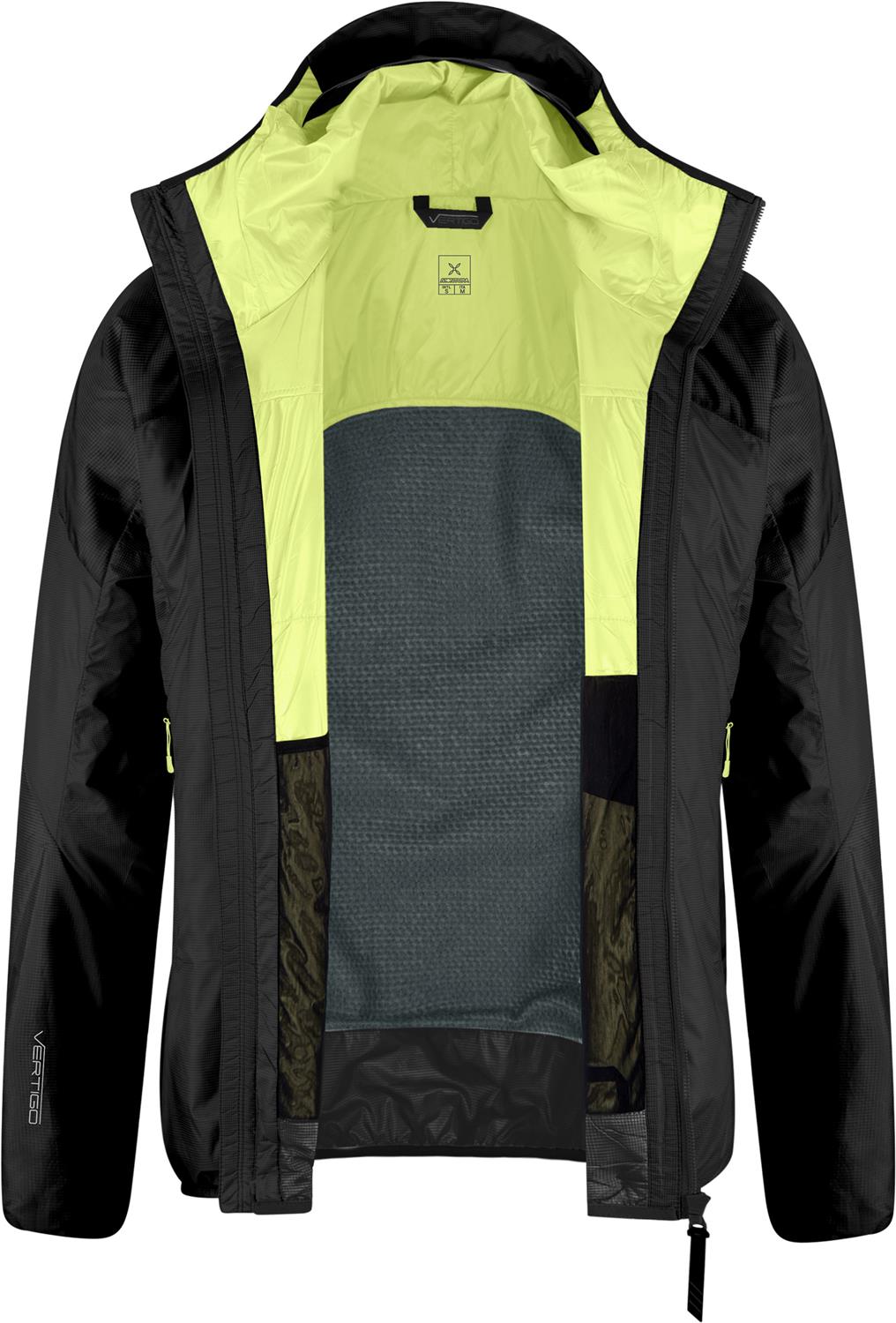 Montura - VERTIGO HYBRID HOODED JACKET — BLACK/SUNNY LIME — Immagine 4